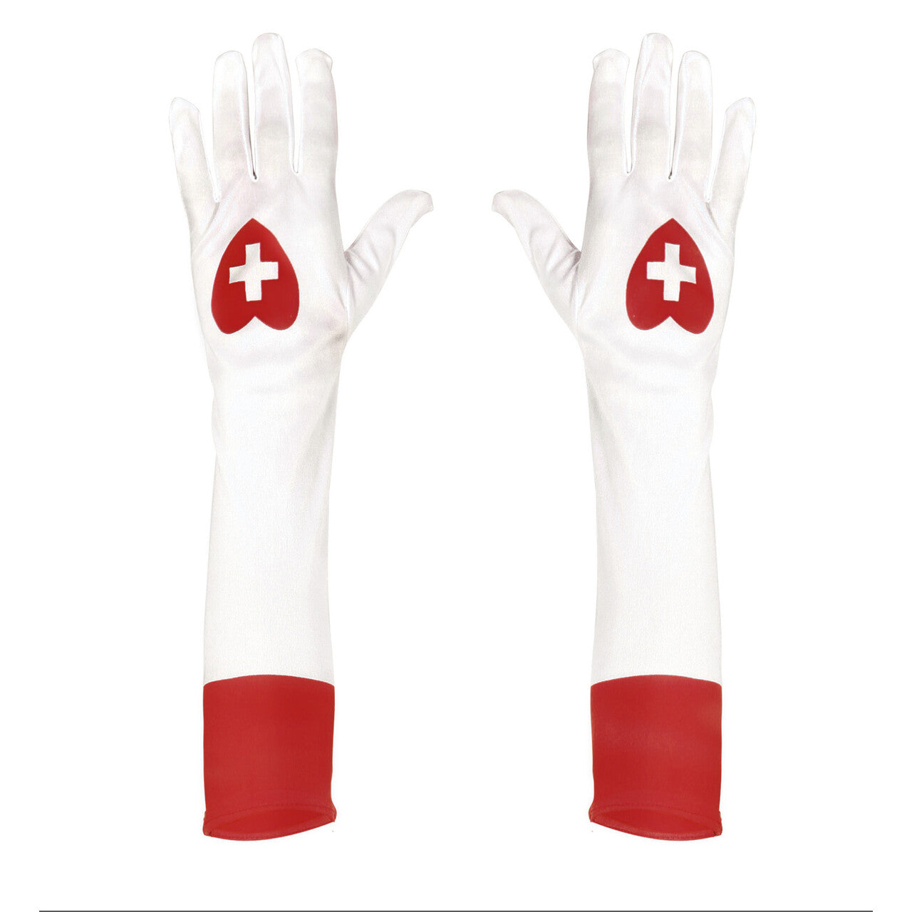 Op deze afbeelding zie je een Accessoires, van het merk Widmann. Chique Handschoenen Verpleegster Lang