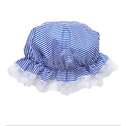 Op deze afbeelding zie je een Accessoires, van het merk Widmann. Boerinnen Slaapmuts Blauw / Wit Gestreept