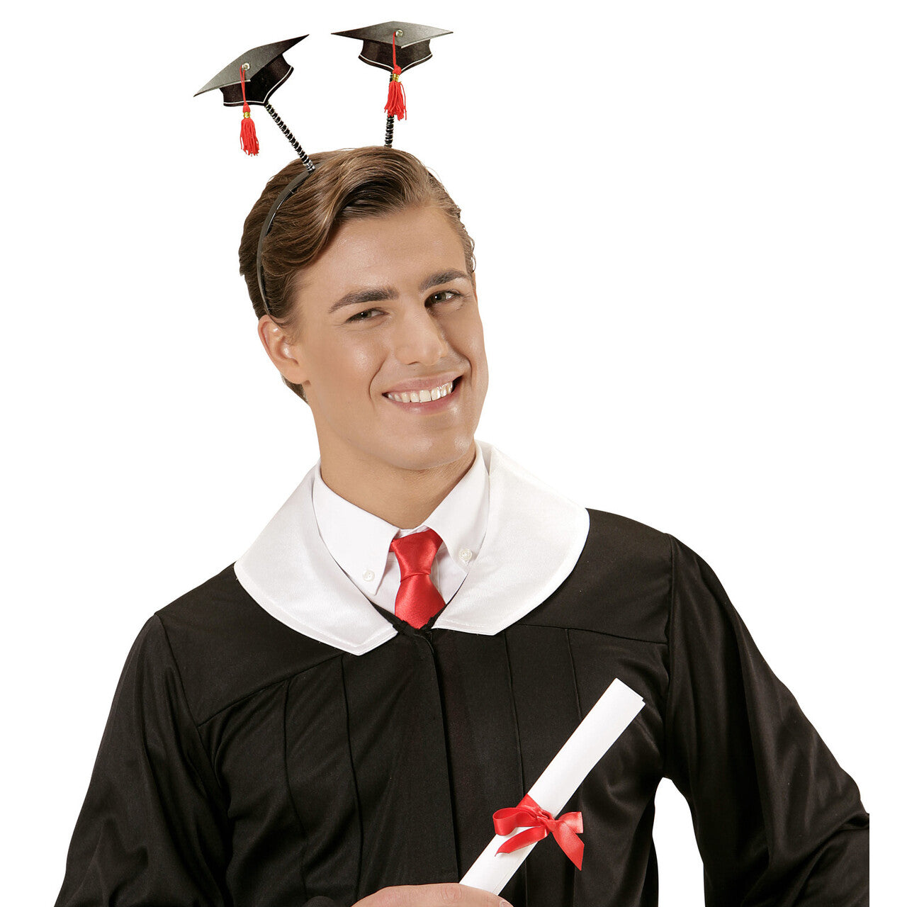 Op deze afbeelding zie je een Accessoires, van het merk Widmann. Trillende Hoofdband Geslaagd!
