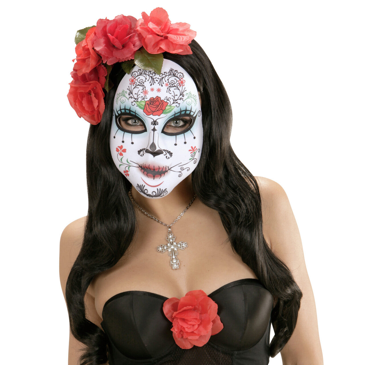 Op deze afbeelding zie je een Accessoires, van het merk Widmann. Mexicaans Halfgezichtsmasker Dag Der Doden