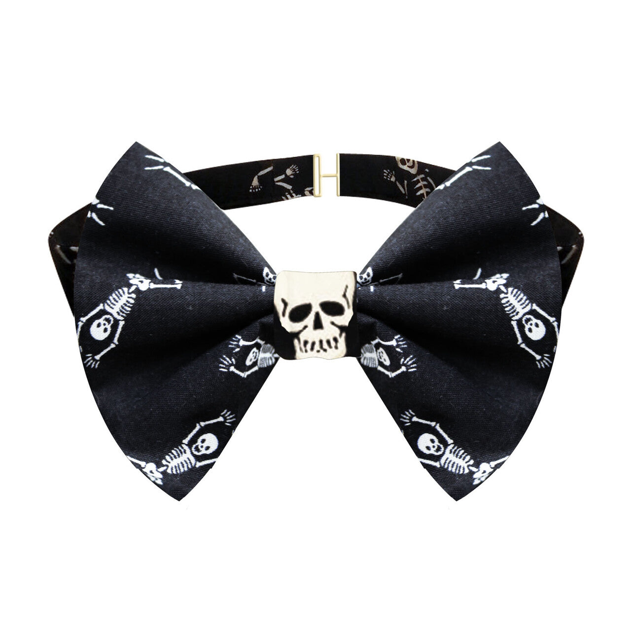 Op deze afbeelding zie je een Accessoires, van het merk Widmann. Halloween Strikje Skeletjes