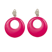 Op deze afbeelding zie je een Accessoires, van het merk Widmann. Flower Girl Oorringen Neon Roze