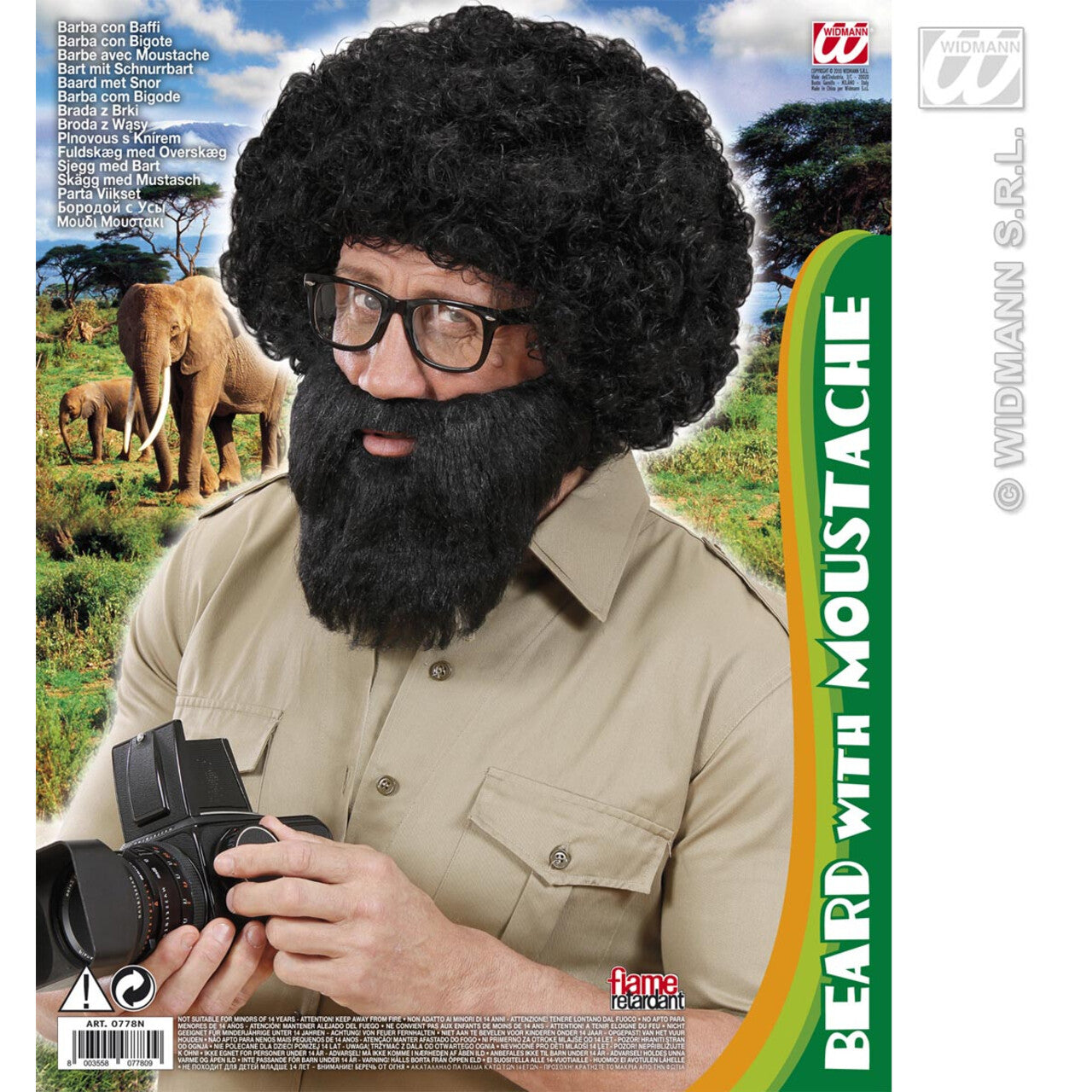 Op deze afbeelding zie je een Accessoires, van het merk Widmann. Baard Met Snor, Zwart