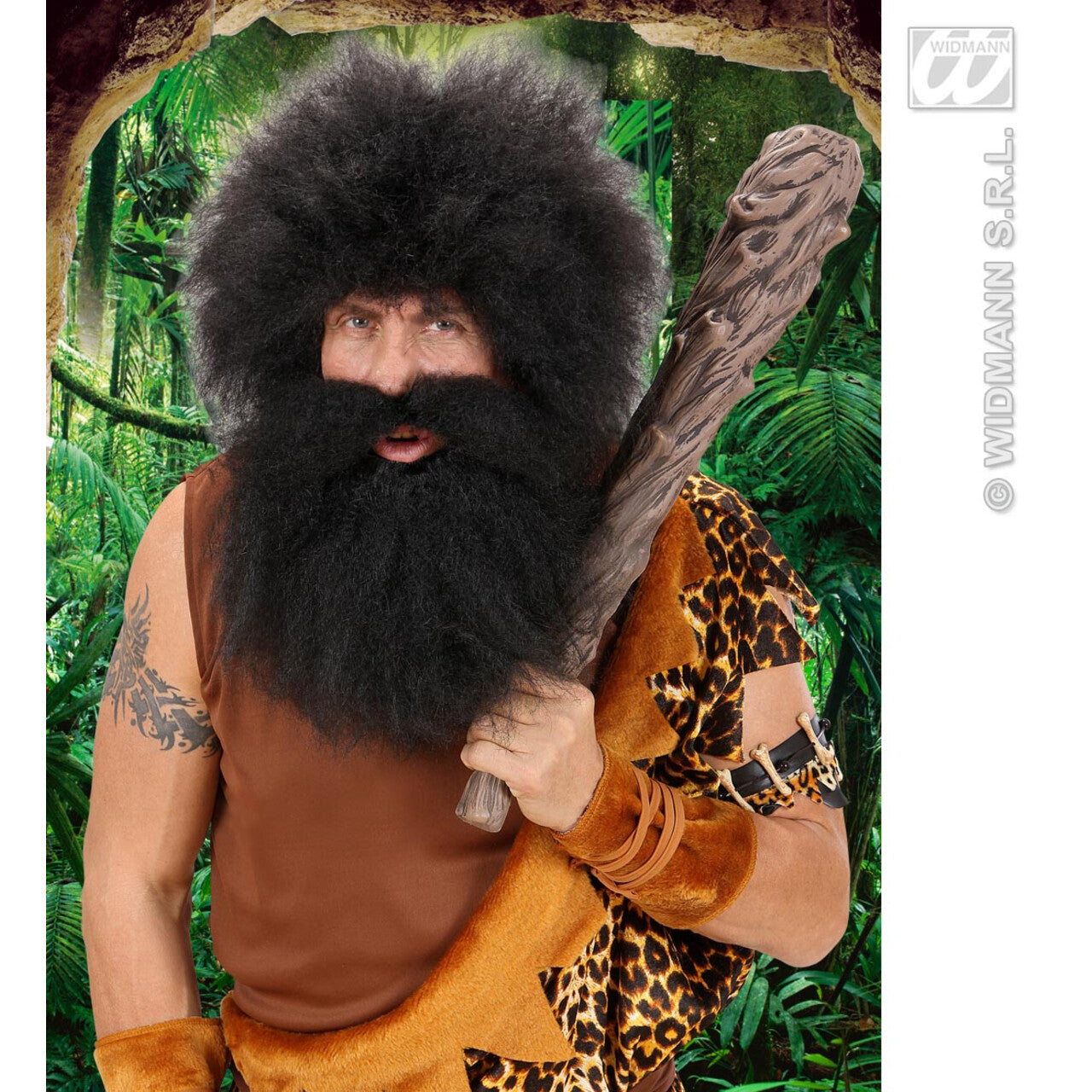 Op deze afbeelding zie je een Accessoires, van het merk Widmann. Baard Holbewoner, Zwart