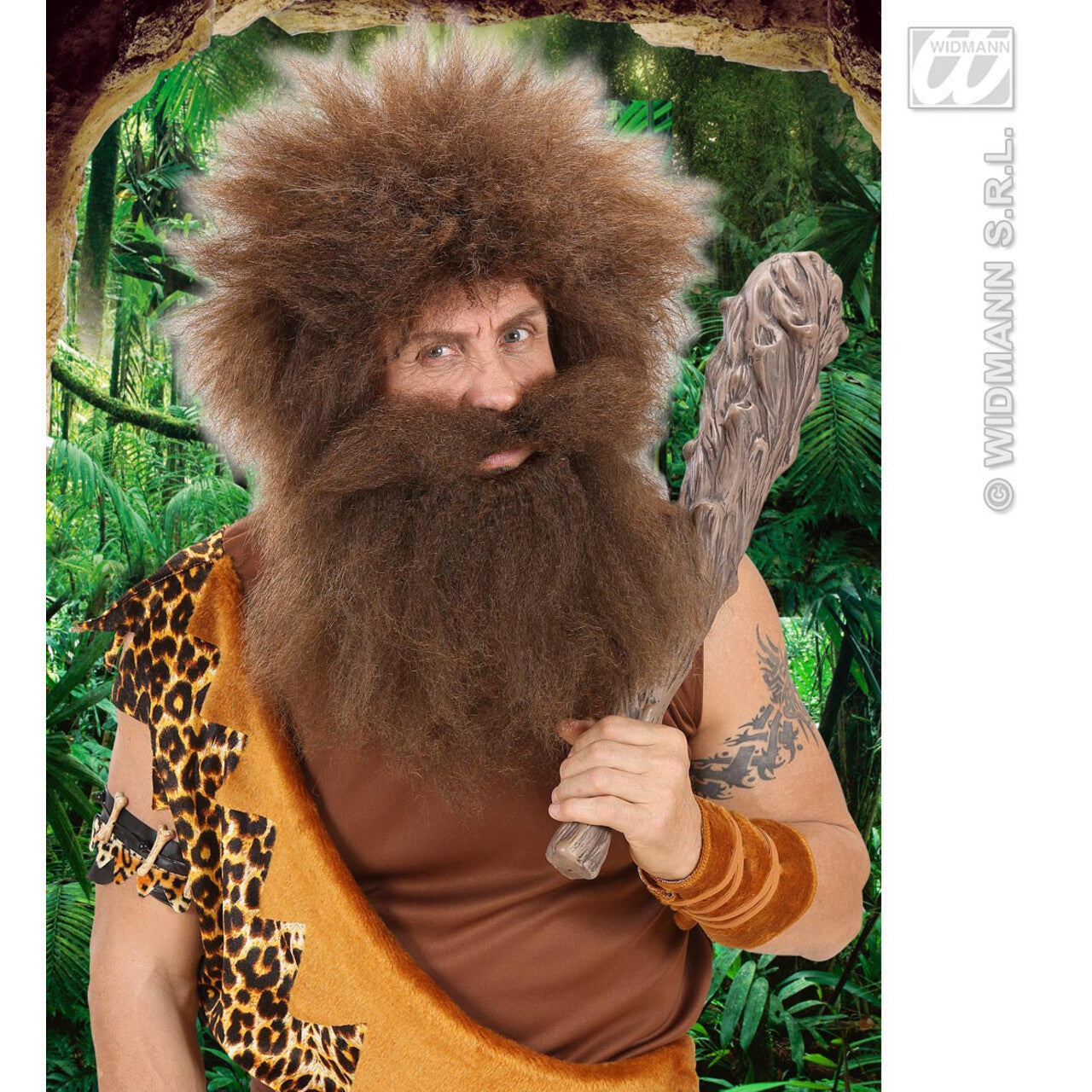 Op deze afbeelding zie je een Accessoires, van het merk Widmann. Baard Holbewoner, Bruin