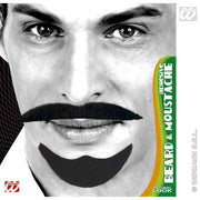 Op deze afbeelding zie je een Accessoires, van het merk Widmann. Baard En Snor Zwart, Arabier