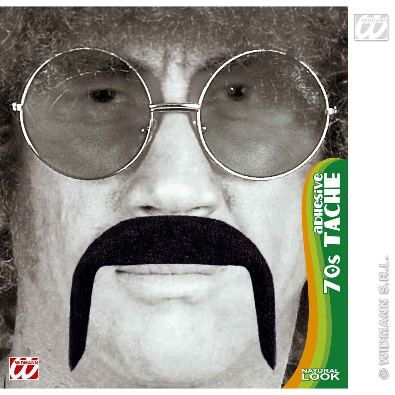 Op deze afbeelding zie je een Accessoires, van het merk Widmann. Snor 70s Zwart