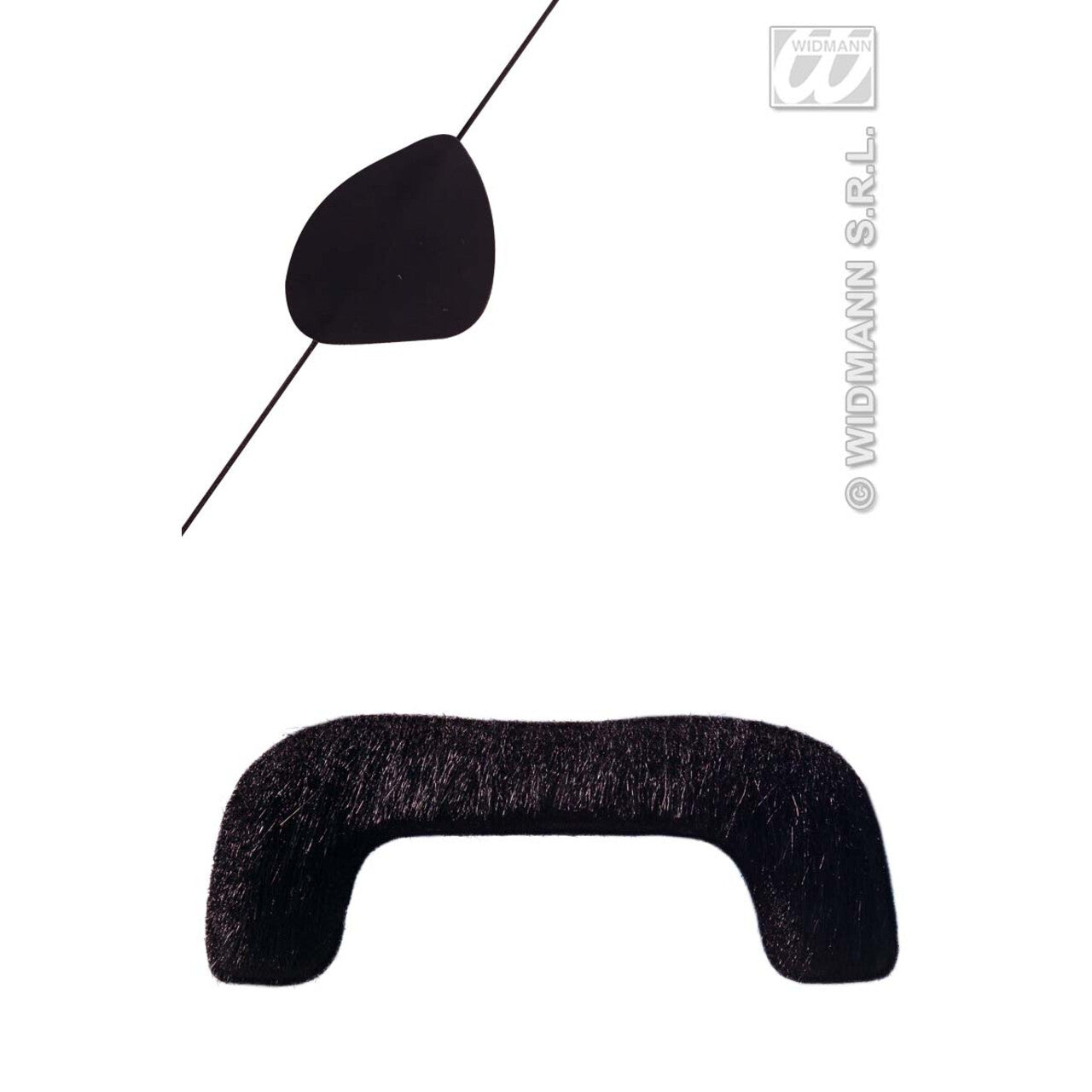 Op deze afbeelding zie je een Accessoires, van het merk Widmann. Snor Piraat Met Ooglap