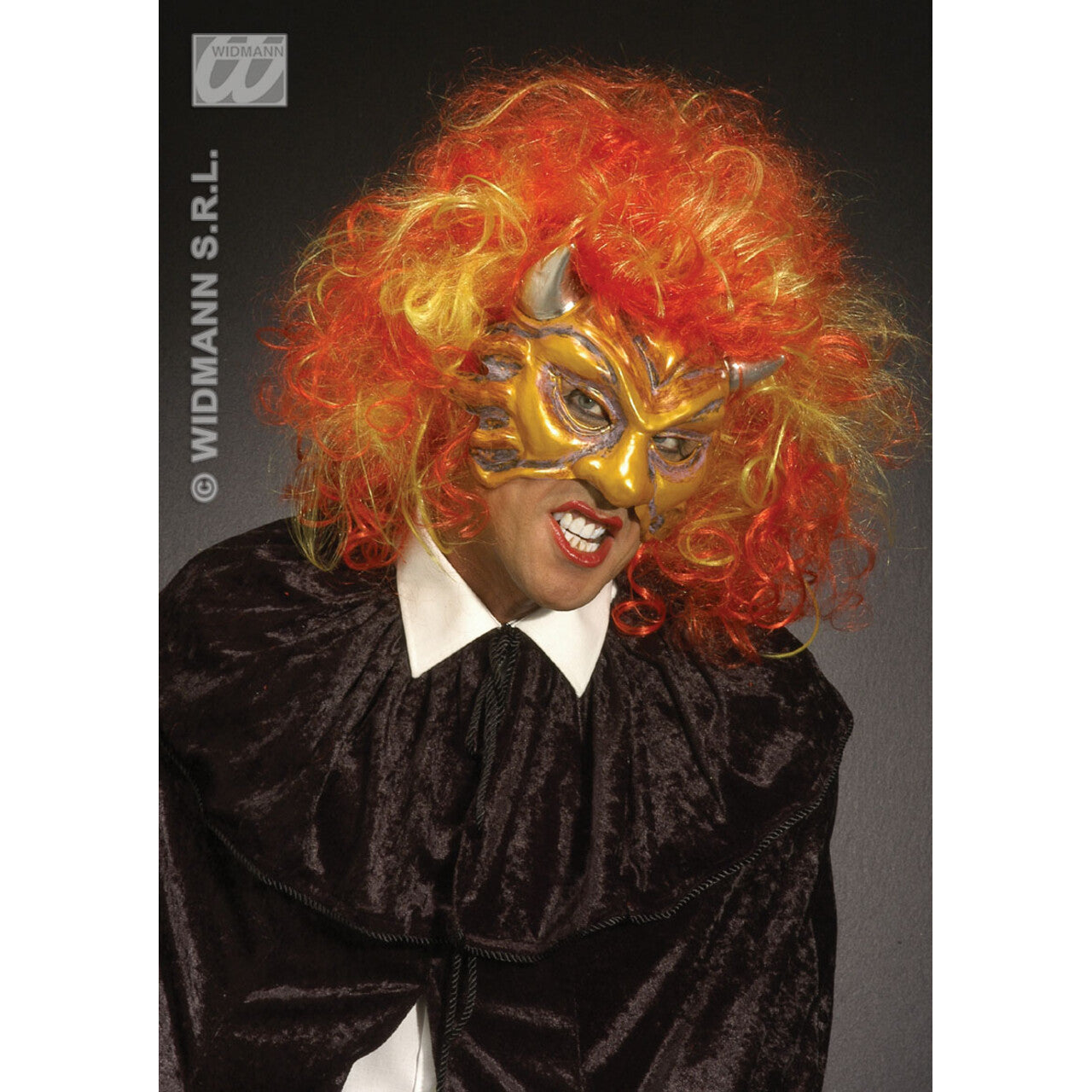 Op deze afbeelding zie je een Accessoires, van het merk Widmann. Glitter Oogmasker Duivel,
