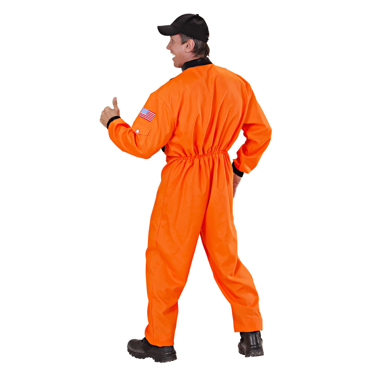 Op deze afbeelding zie je een Kostuums, van het merk Widmann. Amerikaanse Astronaut Oranje Man Kostuum