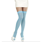 Op deze afbeelding zie je een Accessoires, van het merk Widmann. Doorschijnende Kniekousen Azuurblauw