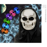 Op deze afbeelding zie je een Accessoires, van het merk Widmann. Masker Schedel Meerkleurig Lichtgevend