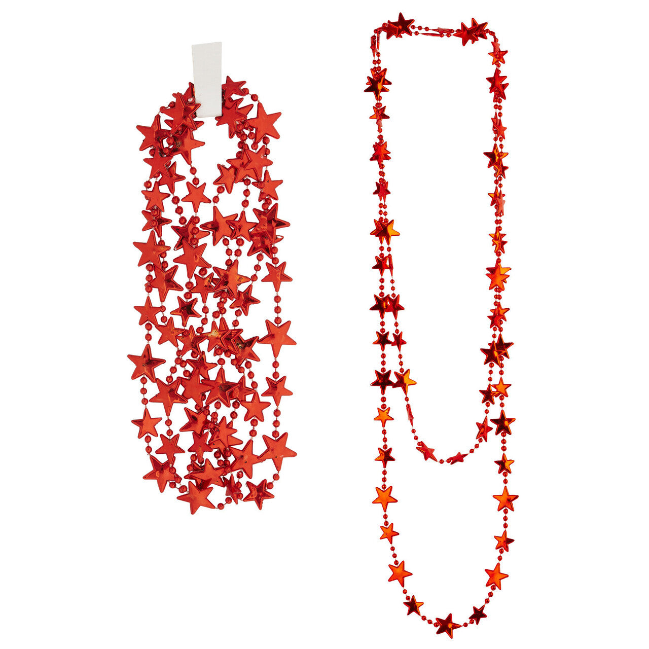 Op deze afbeelding zie je een Accessoires, van het merk Widmann. XXL Sterrenketting, Rood 210cm