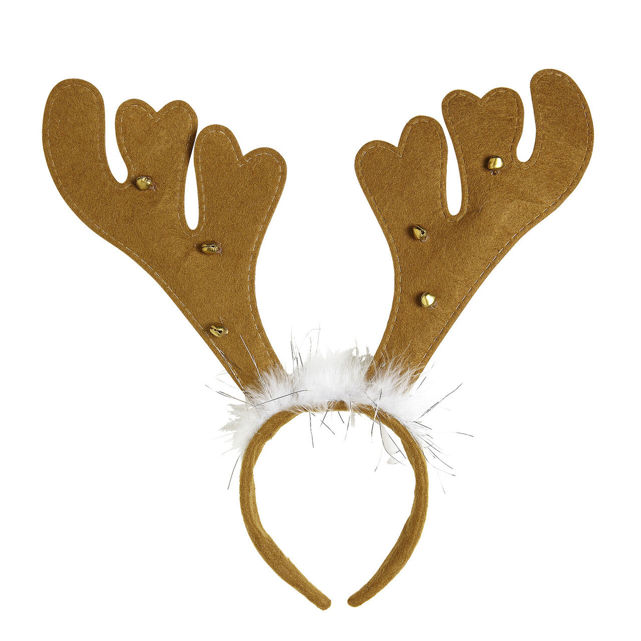 Op deze afbeelding zie je een Accessoires, van het merk Widmann. Hoofdband Rendier Met Belletjes En Marabou Rudolf