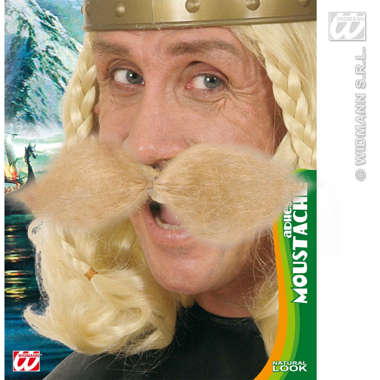 Op deze afbeelding zie je een Accessoires, van het merk Widmann. Snor Groot Blond