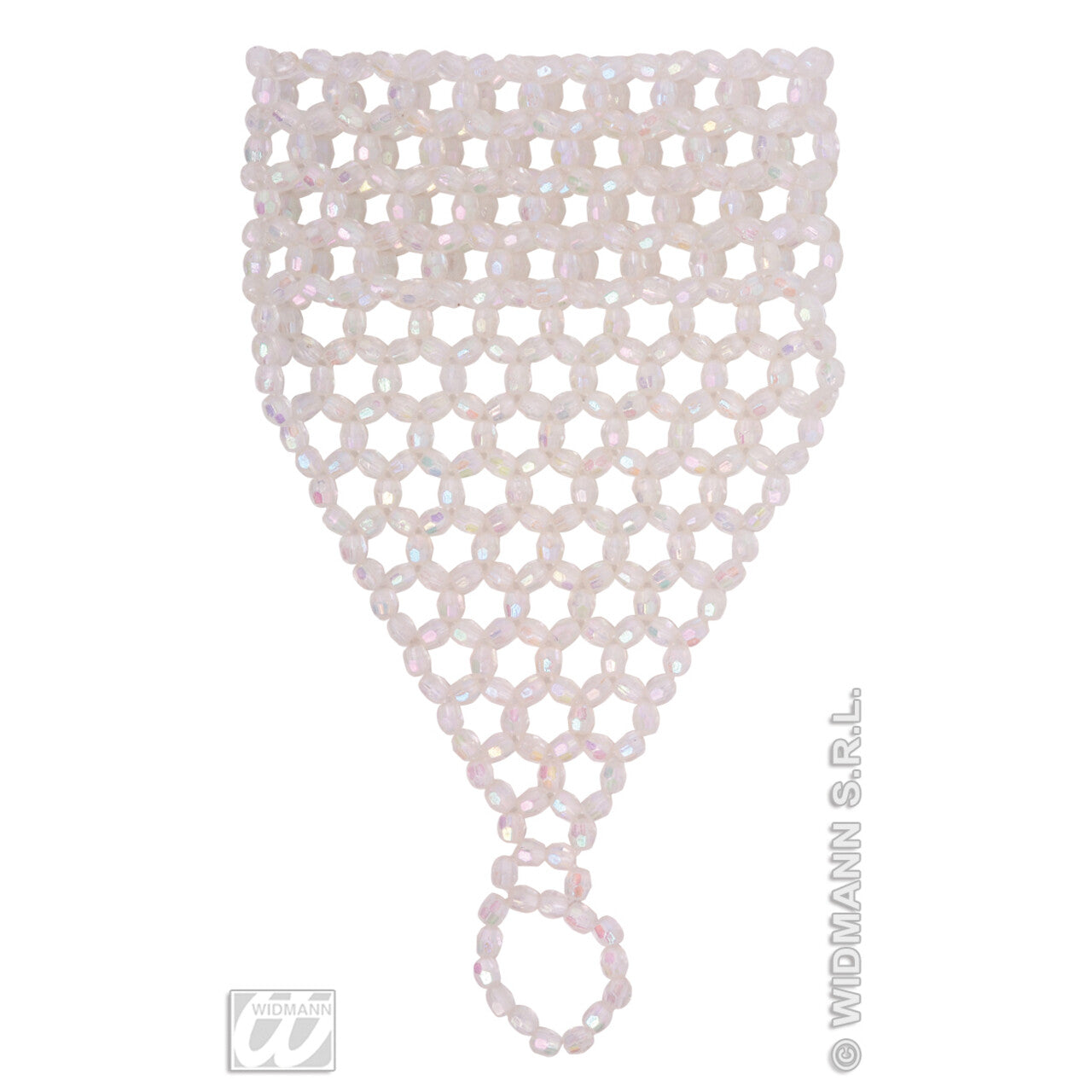 Op deze afbeelding zie je een Accessoires, van het merk Widmann. Vingerhandschoen Uit Witte Pareltjes