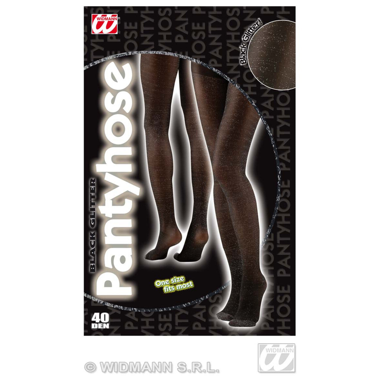 Op deze afbeelding zie je een Accessoires, van het merk Widmann. Panty 40den, Glitter Zwart