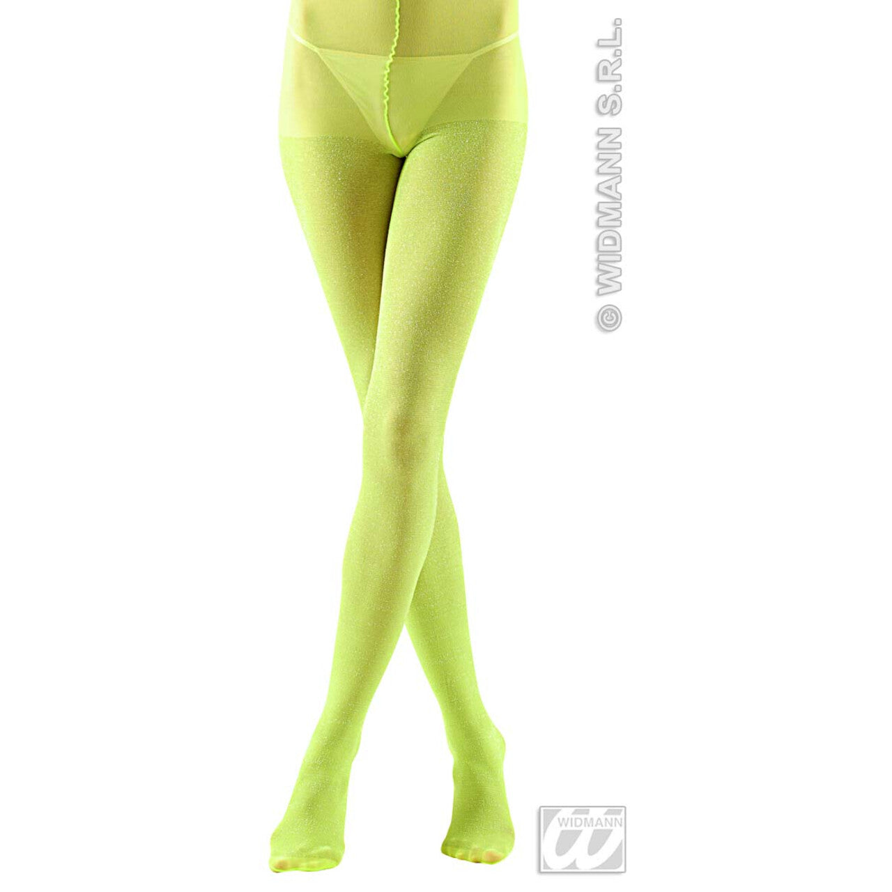 Op deze afbeelding zie je een Accessoires, van het merk Widmann. Panty 40den, Glitter Limoen