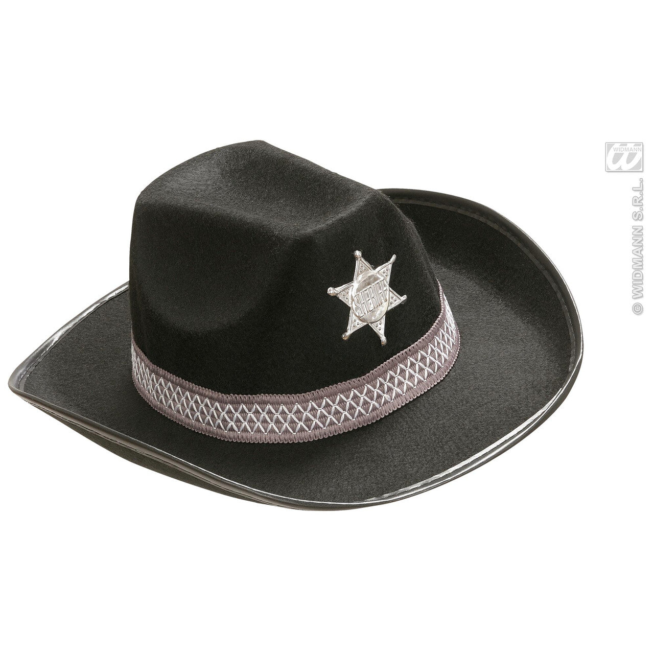 Op deze afbeelding zie je een Accessoires, van het merk Widmann. Hoed Sheriff Kind, Zwart