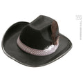 Cowboyhoed Zwart Met Veren, Kind