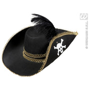 Op deze afbeelding zie je een Accessoires, van het merk Widmann. Piratenhoed Met Schedel En Veren