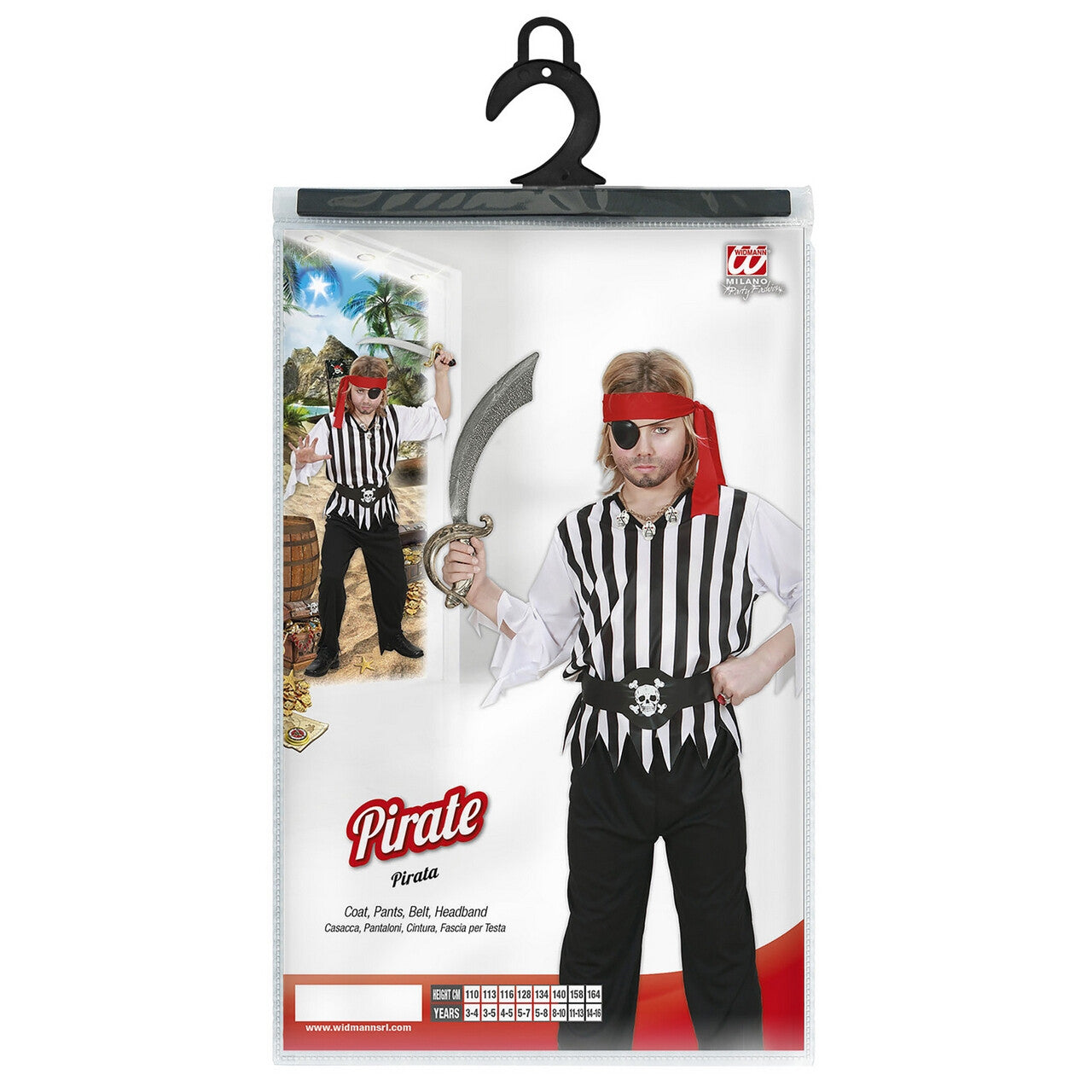 Op deze afbeelding zie je een Kostuums, van het merk Widmann. Piraten Jongen Rafelig Galei Kostuum