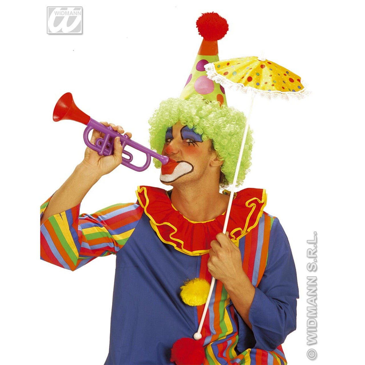 Op deze afbeelding zie je een Accessoires, van het merk Widmann. Trompet Clown Met Geluid