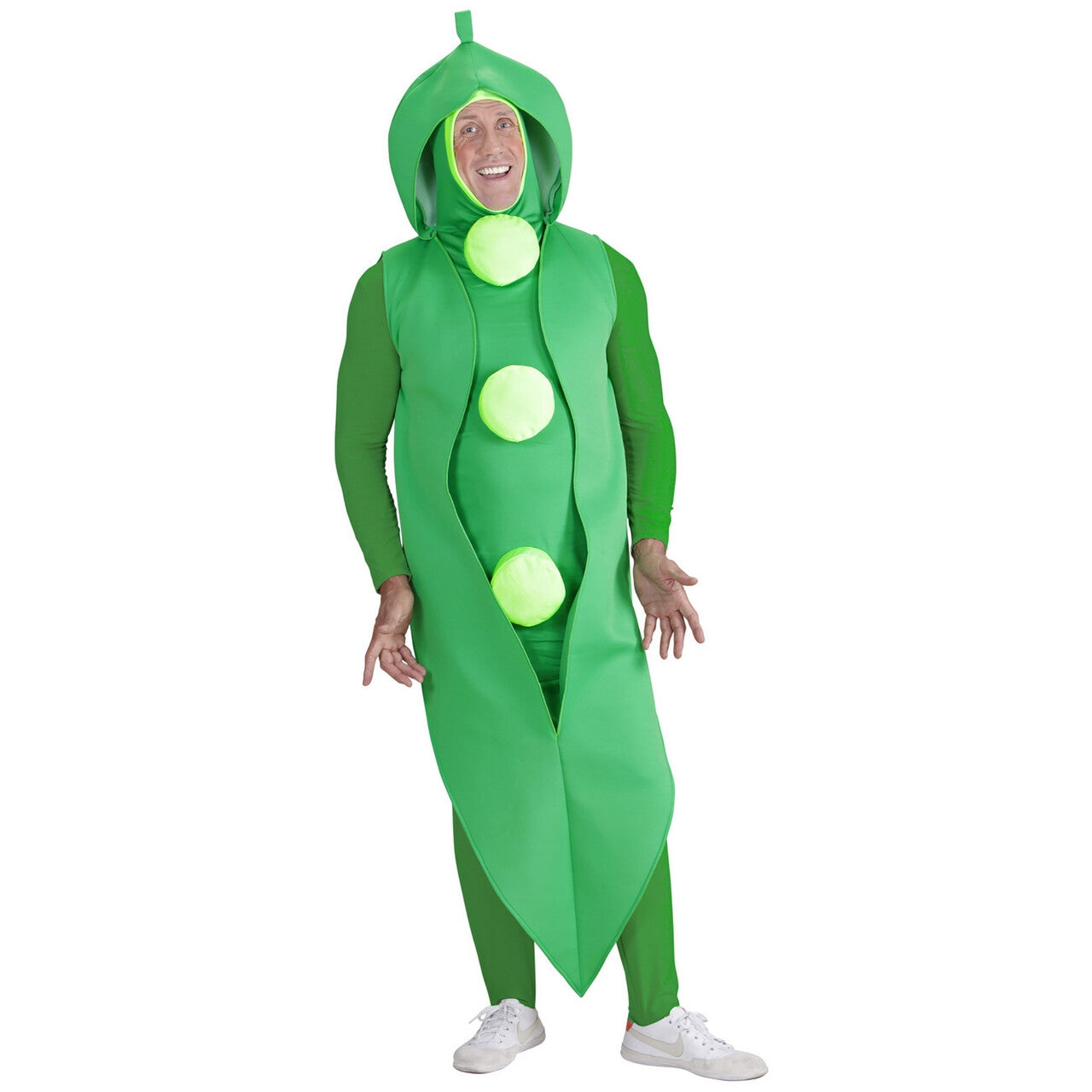Op deze afbeelding zie je een Kostuums, van het merk Widmann. Erwt Groen & Gezond Volwassen Kostuum Man
