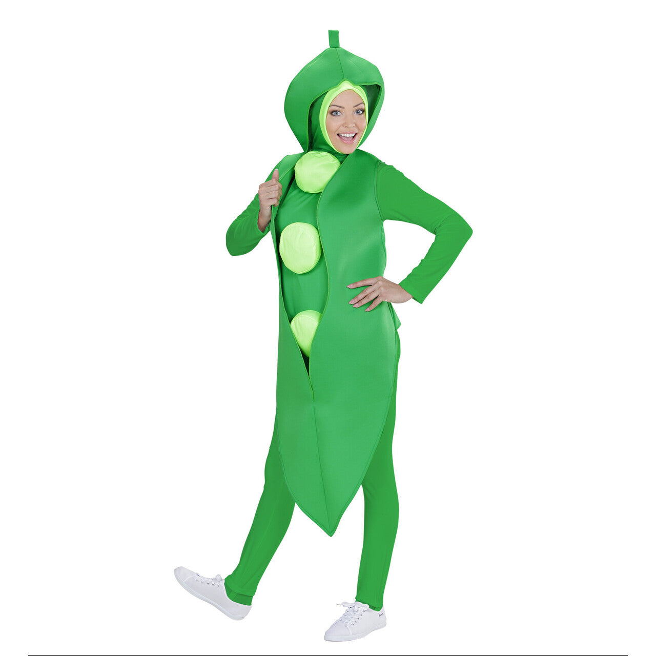 Op deze afbeelding zie je een Kostuums, van het merk Widmann. Erwt Groen & Gezond Volwassen Kostuum Man
