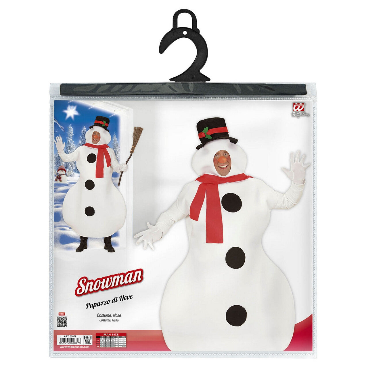 Op deze afbeelding zie je een Kostuums, van het merk Widmann. Mascotte Sneeuwpop Man Kostuum