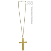 Op deze afbeelding zie je een Accessoires, van het merk Widmann. Ketting Kruis Goud