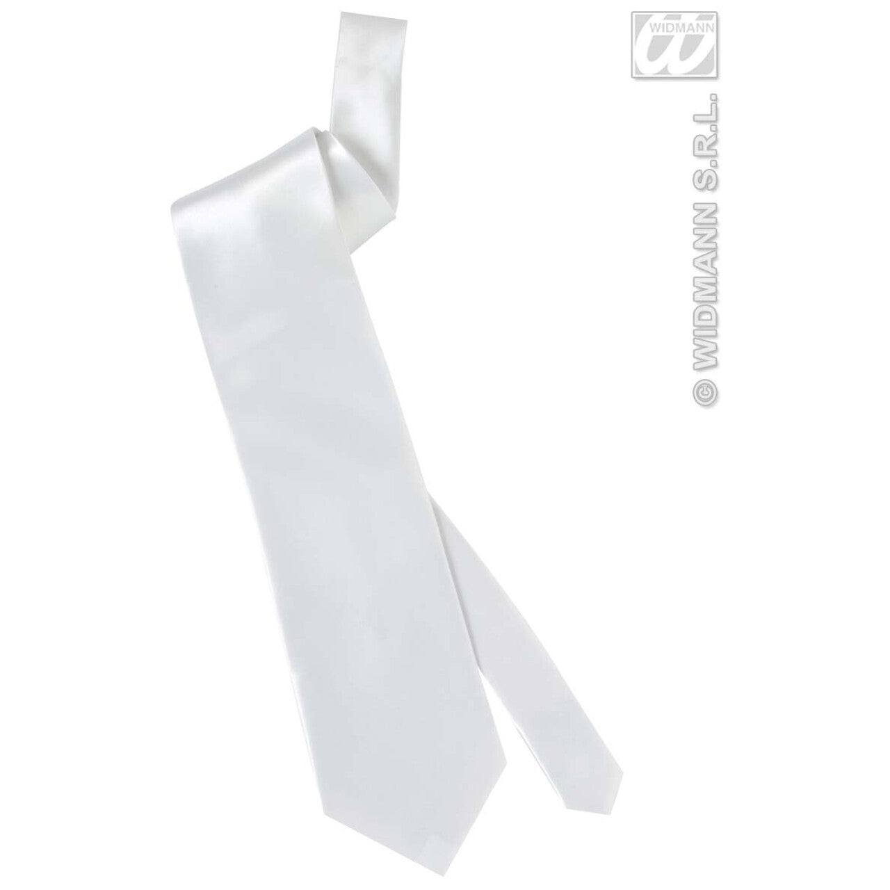 Op deze afbeelding zie je een Accessoires, van het merk Widmann. Satijnen Stropdas Wit