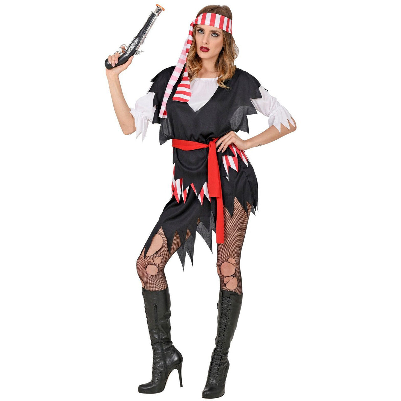 Op deze afbeelding zie je een Kostuums, van het merk Widmann. Piraten Dame Roofster XL Kostuum Vrouw