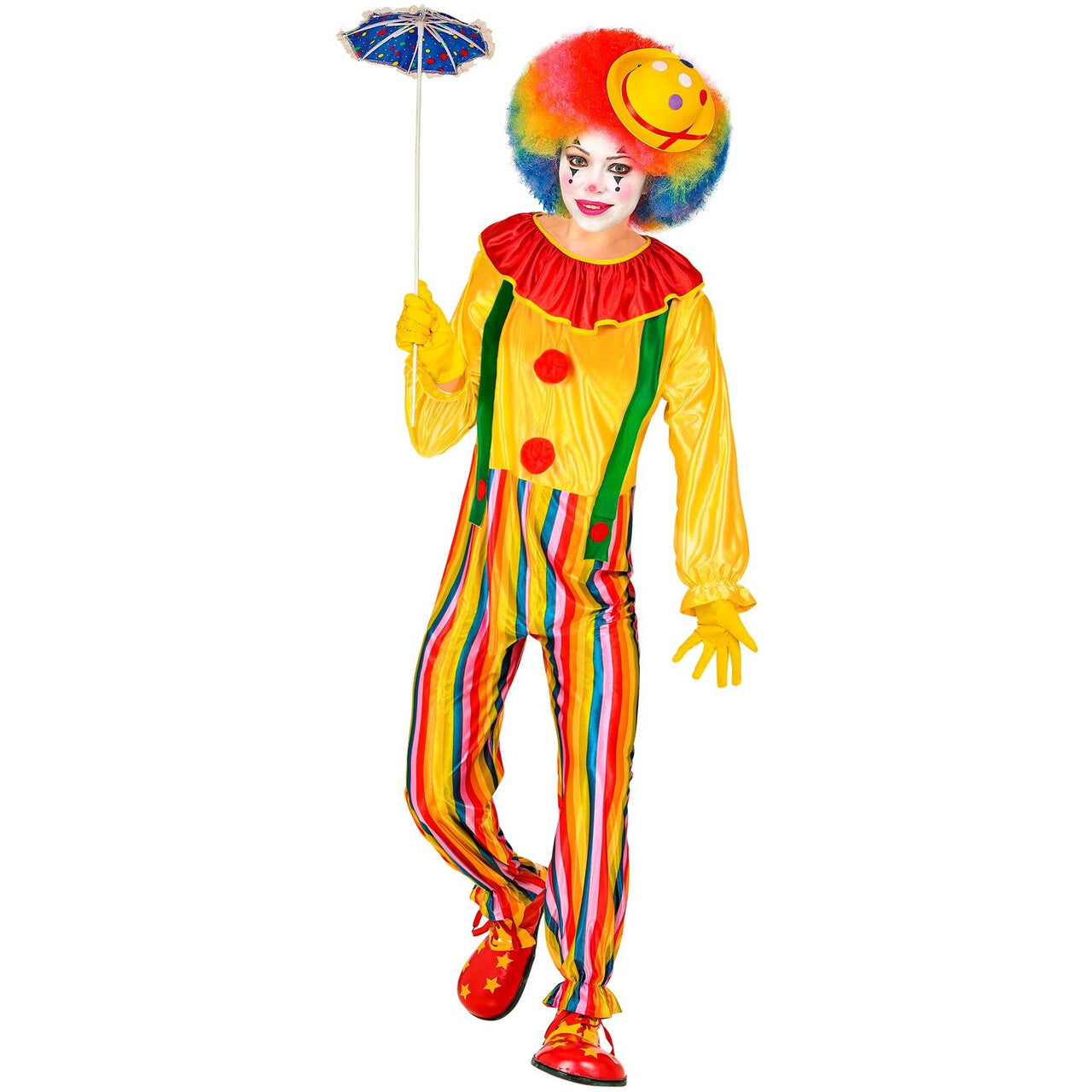 Op deze afbeelding zie je een Kostuums, van het merk Widmann. Funny Clown Circus Kostuum Man
