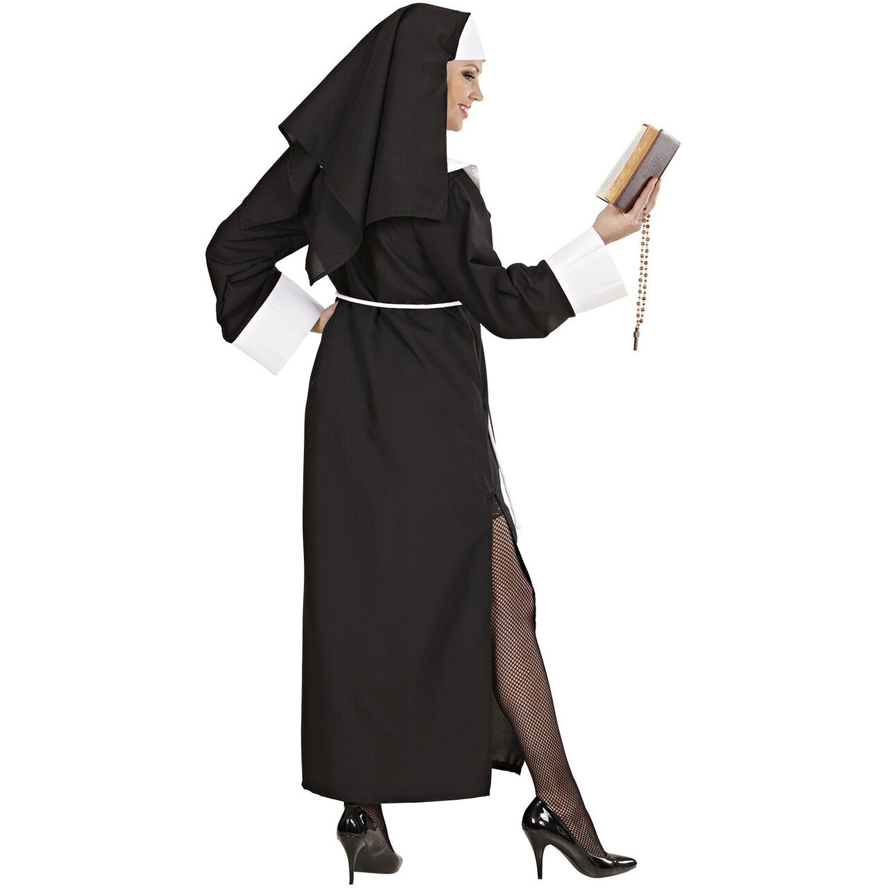 Op deze afbeelding zie je een Kostuums, van het merk Widmann. Luxe Non Carmela Sister Act Kostuum Vrouw