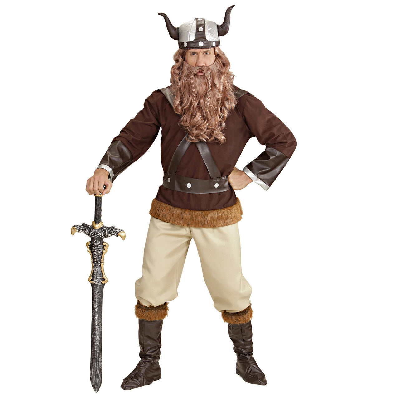 Op deze afbeelding zie je een Kostuums, van het merk Widmann. Viking Velkan Scandic Kostuum Man