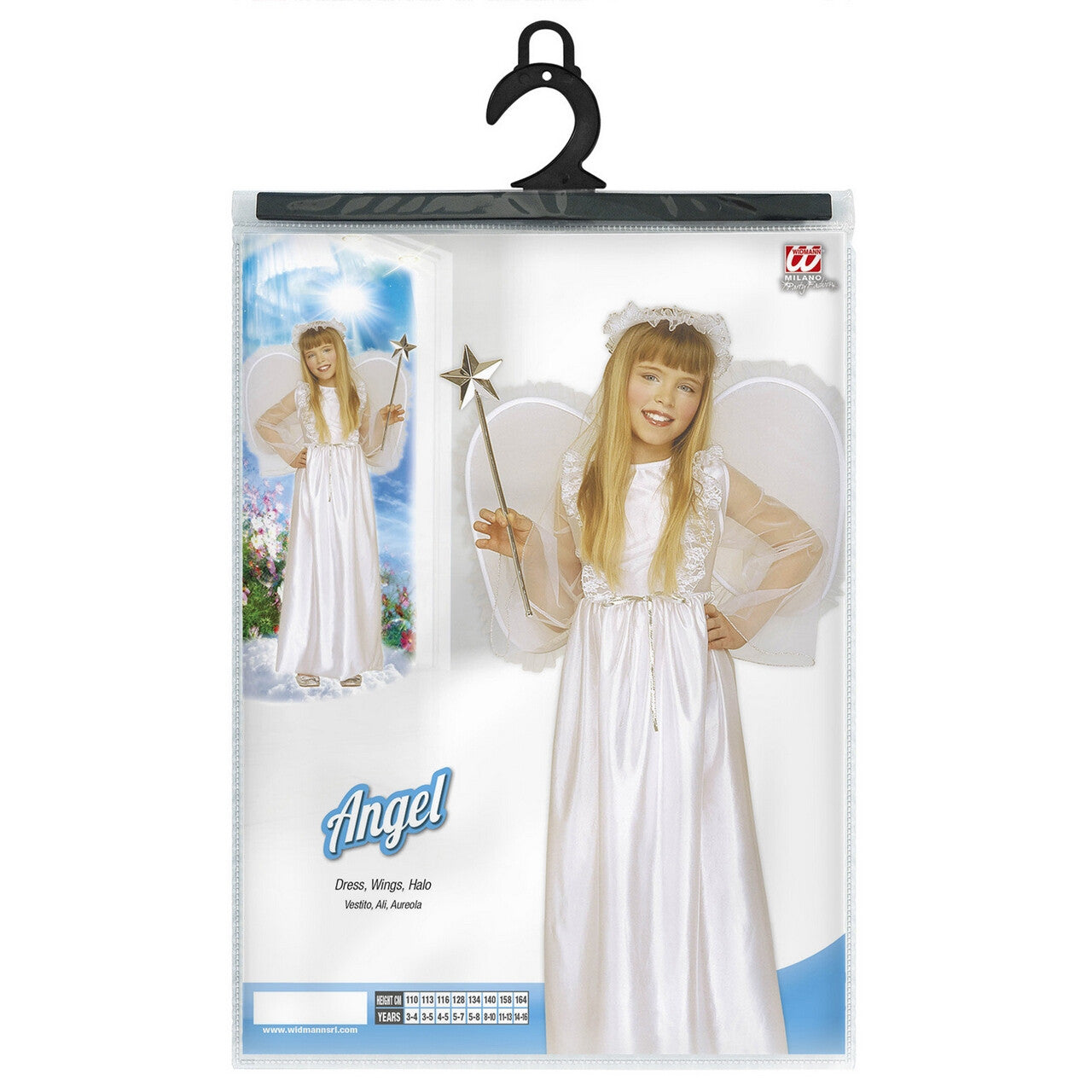 Op deze afbeelding zie je een Kostuums, van het merk Widmann. Engel Luxe Kind Teen Angel Kostuum Meisje