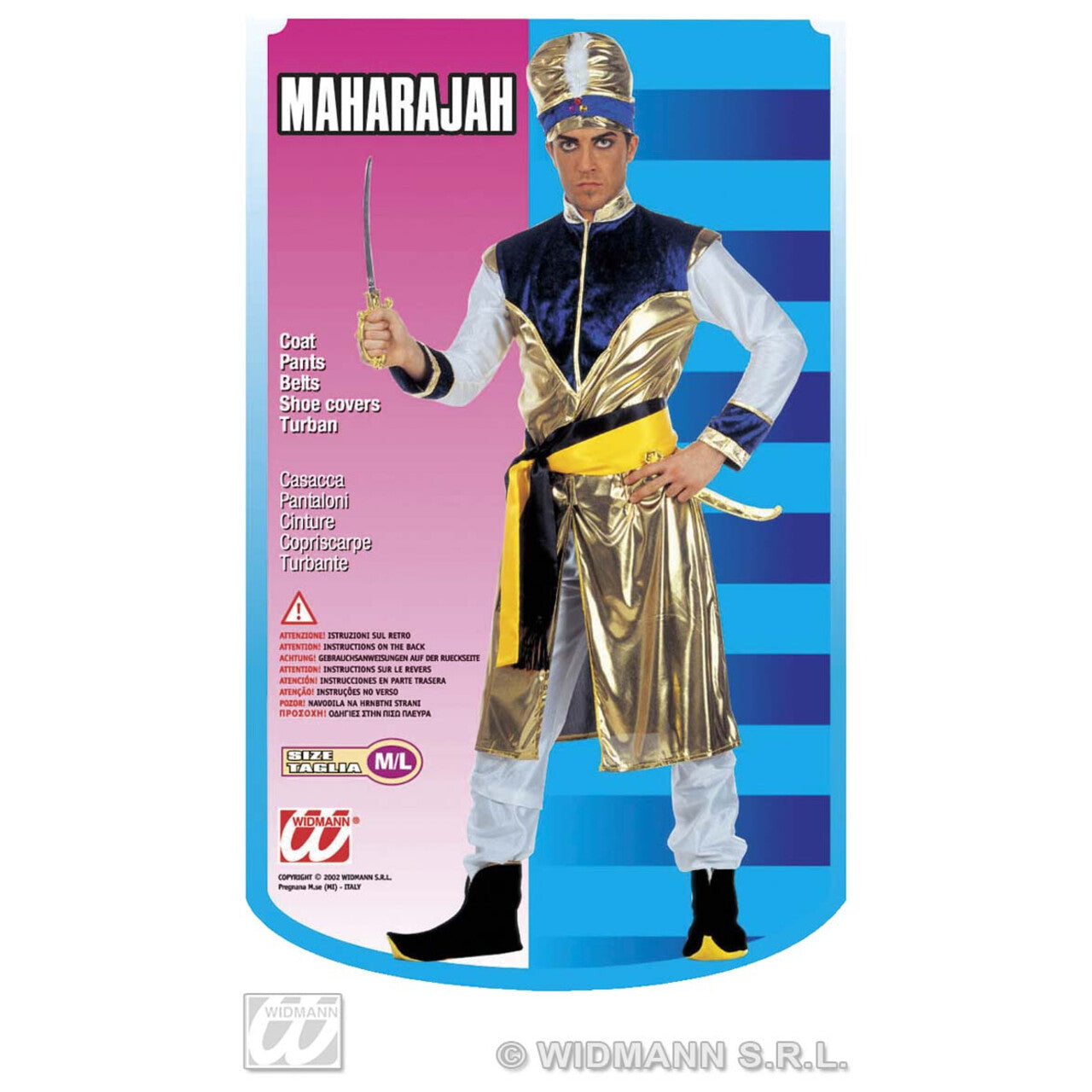Op deze afbeelding zie je een Kostuums, van het merk Widmann. Indiase Maharadja Kostuum Man