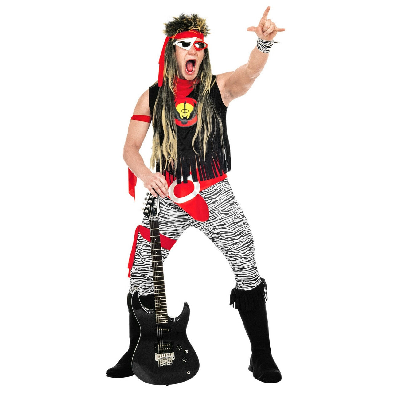 Op deze afbeelding zie je een Kostuums, van het merk Widmann. Tachtiger Jaren Rockster Kostuum Man