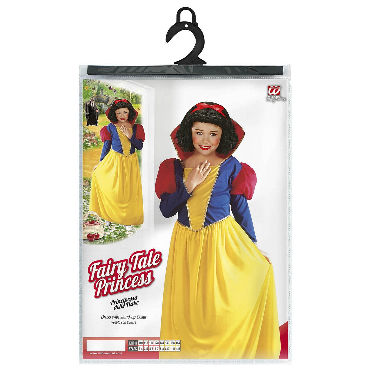 Op deze afbeelding zie je een Kostuums, van het merk Widmann. Prinses Sneeuwwitje Kostuum Meisje