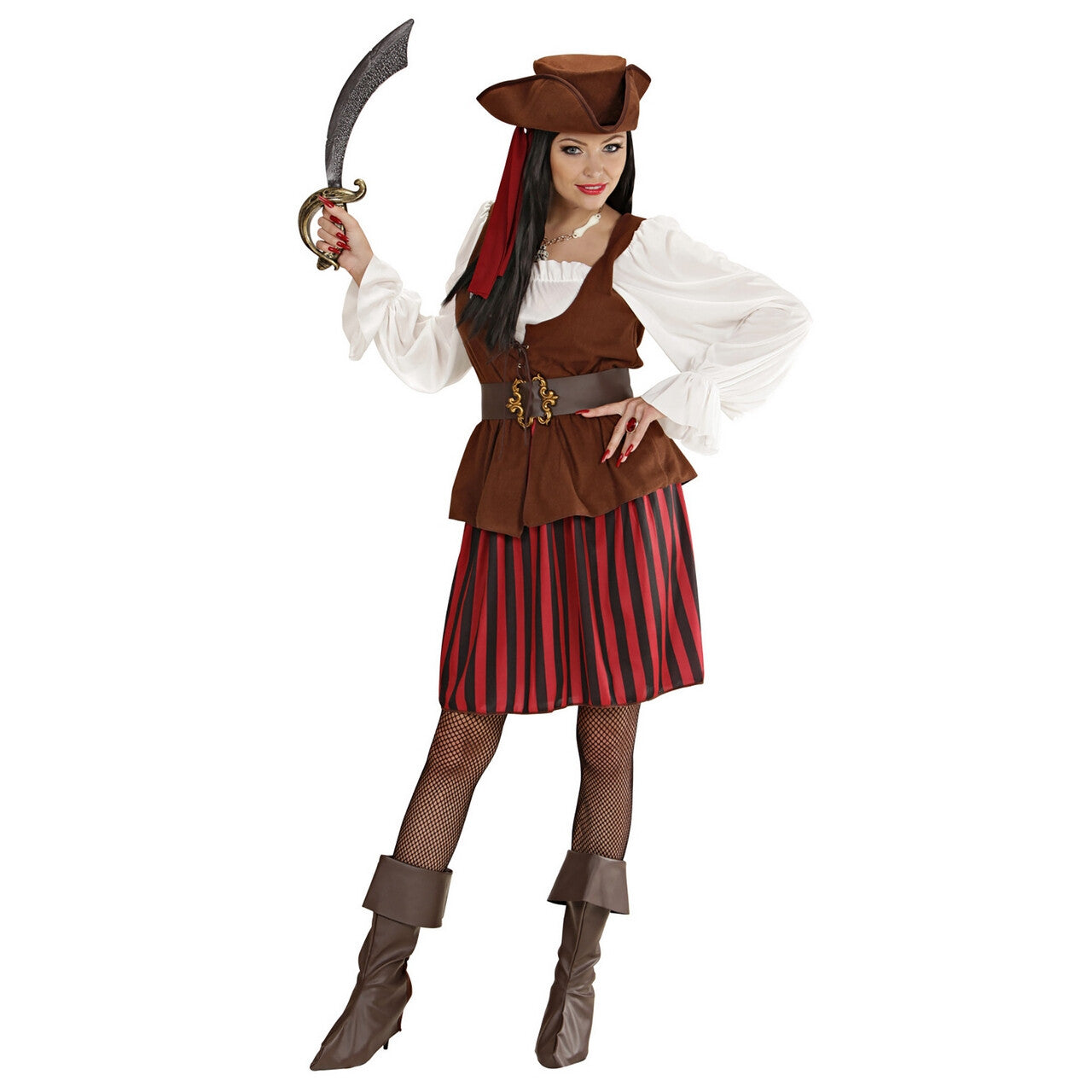 Op deze afbeelding zie je een Kostuums, van het merk Widmann. Traditionele Piratendame Hoge Zeeen Kostuum Vrouw
