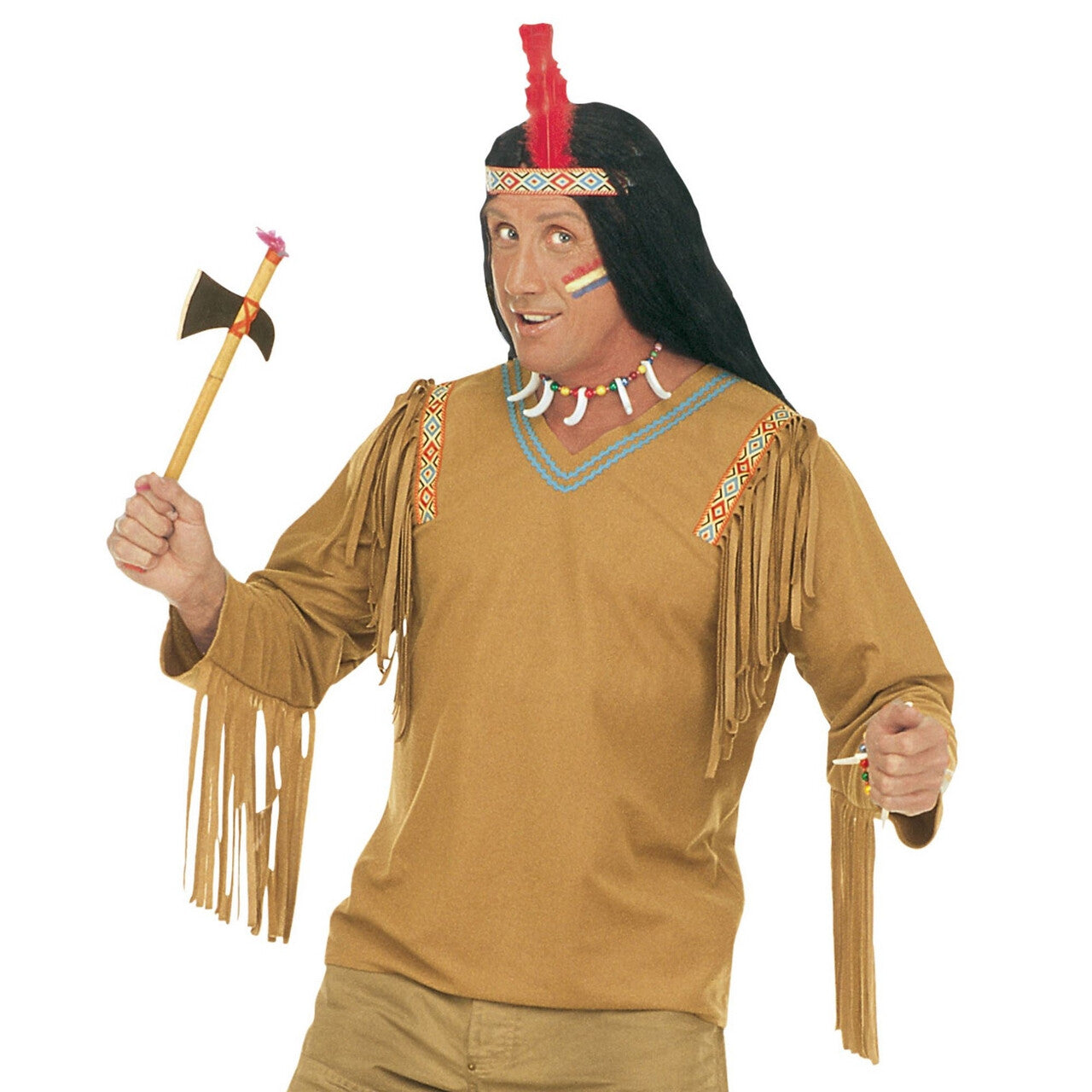 Op deze afbeelding zie je een Kostuums, van het merk Widmann. Verkleedset Indiaan Chief XL Kostuum Man