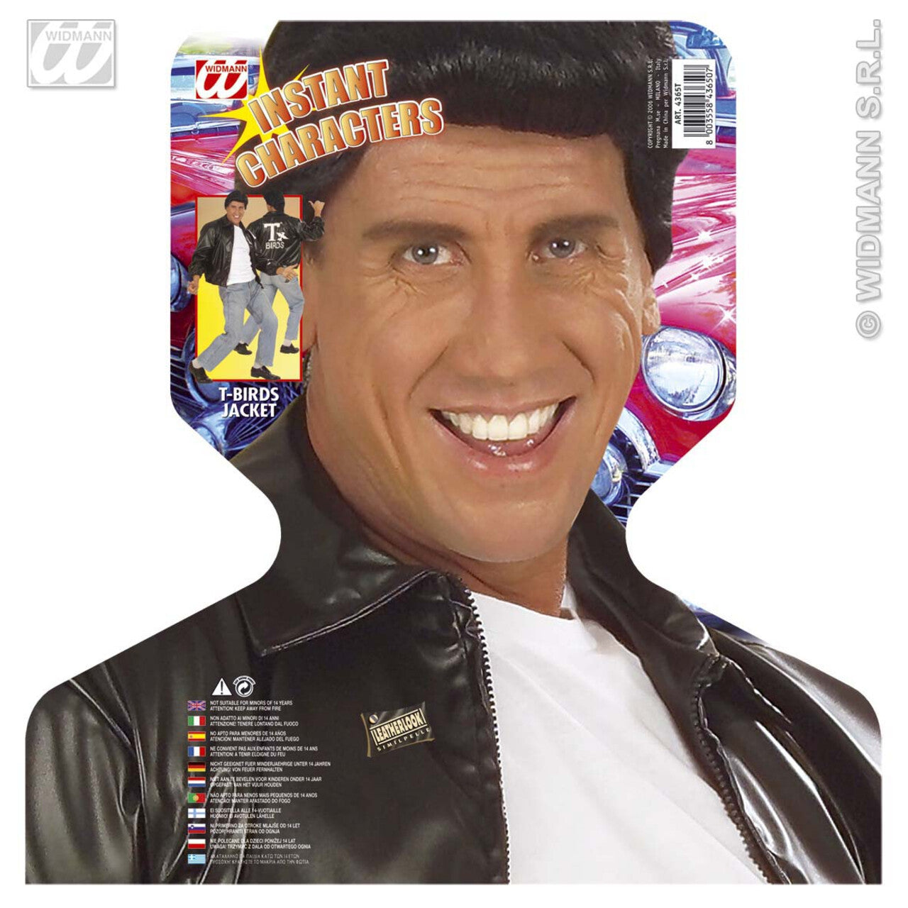 Op deze afbeelding zie je een Kostuums, van het merk Widmann. Grease Jack T-Bird Man
