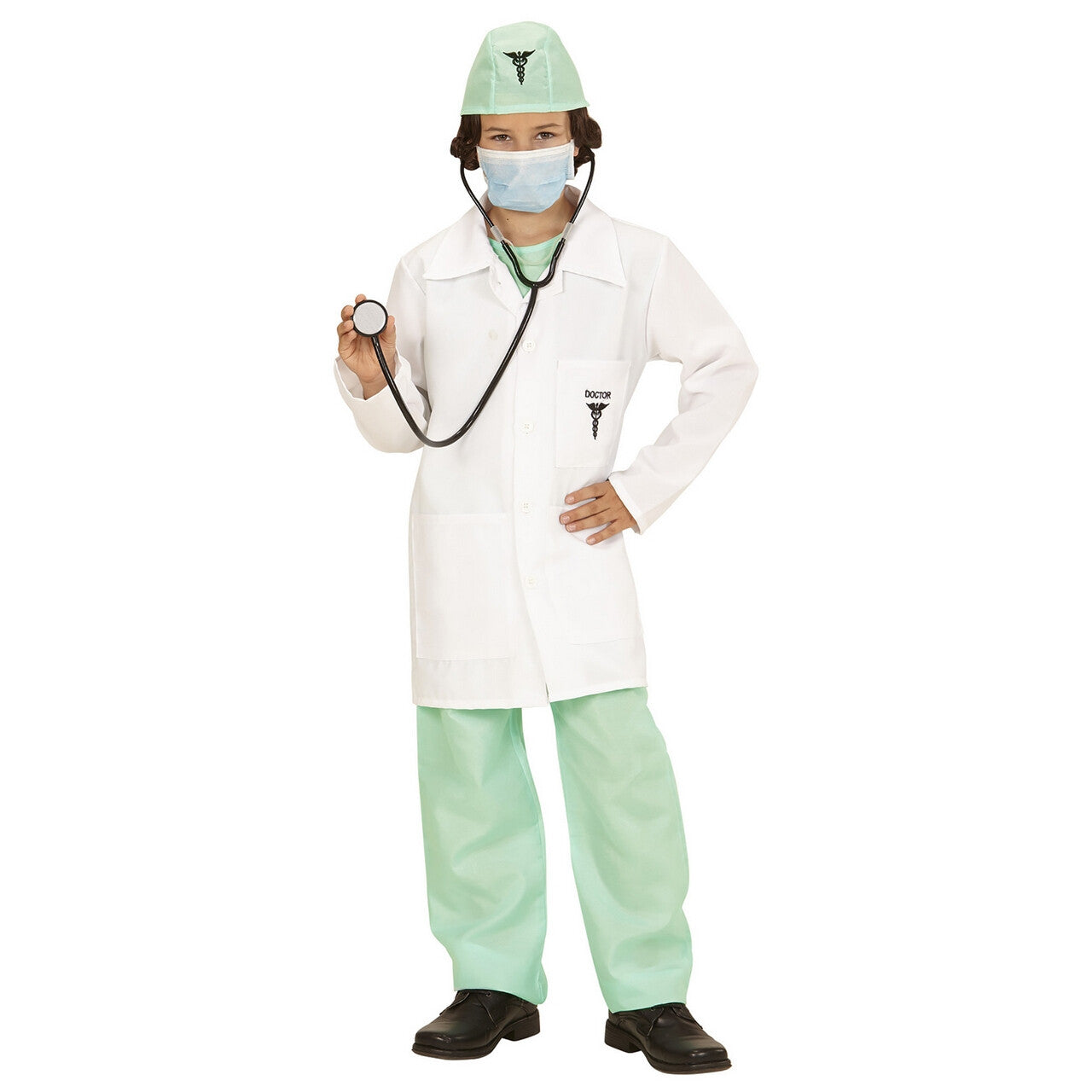 Op deze afbeelding zie je een Kostuums, van het merk Widmann. Dr Kiddo Dokter Kind Jongen Kostuum
