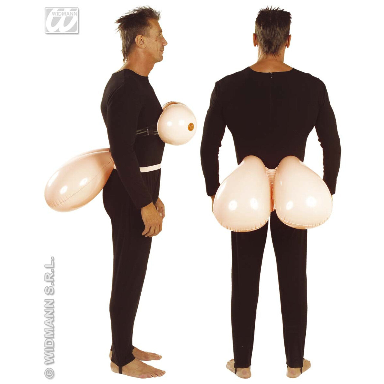 Op deze afbeelding zie je een Accessoires, van het merk Widmann. Opblaasbare Kont & Borsten