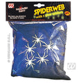 Spinnenweb Zwart, 100gram Met 5 Spinnen