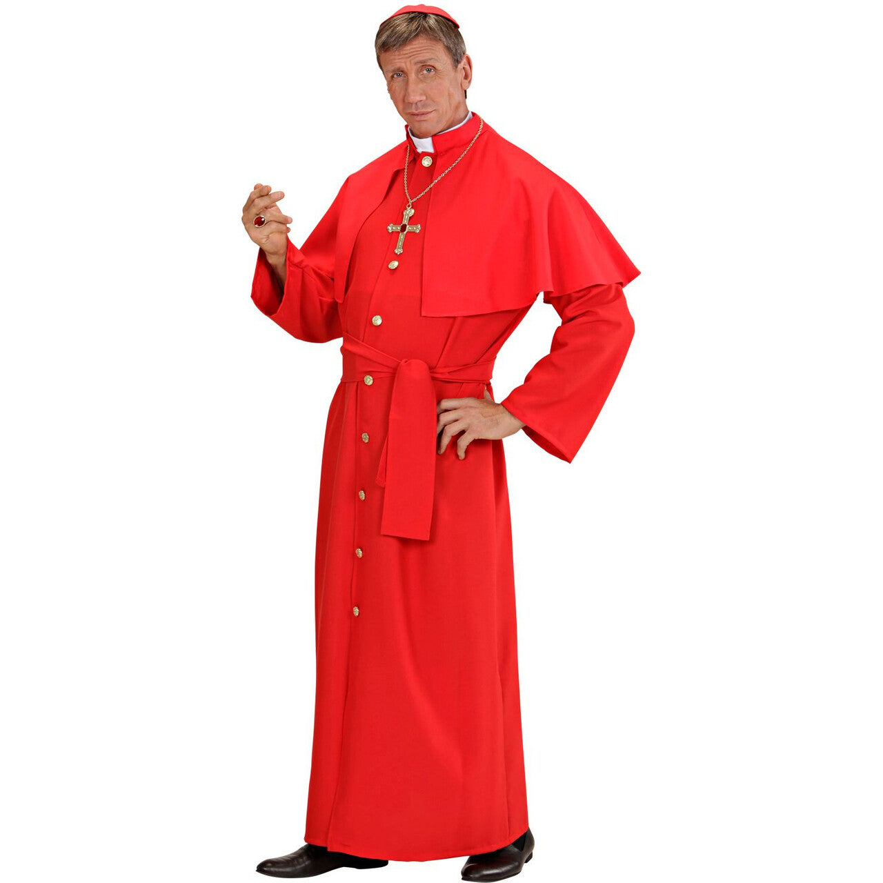 Op deze afbeelding zie je een Kostuums, van het merk Widmann. Kardinaal Rood Santiago De Compostela Kostuum Man