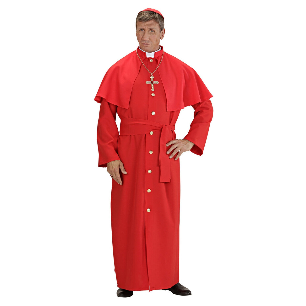 Op deze afbeelding zie je een Kostuums, van het merk Widmann. Kardinaal Rood Santiago De Compostela Kostuum Man
