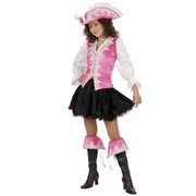 Op deze afbeelding zie je een Kostuums, van het merk Widmann. Kleurrijke Koninklijke Pirate, Roze Kostuum Vrouw