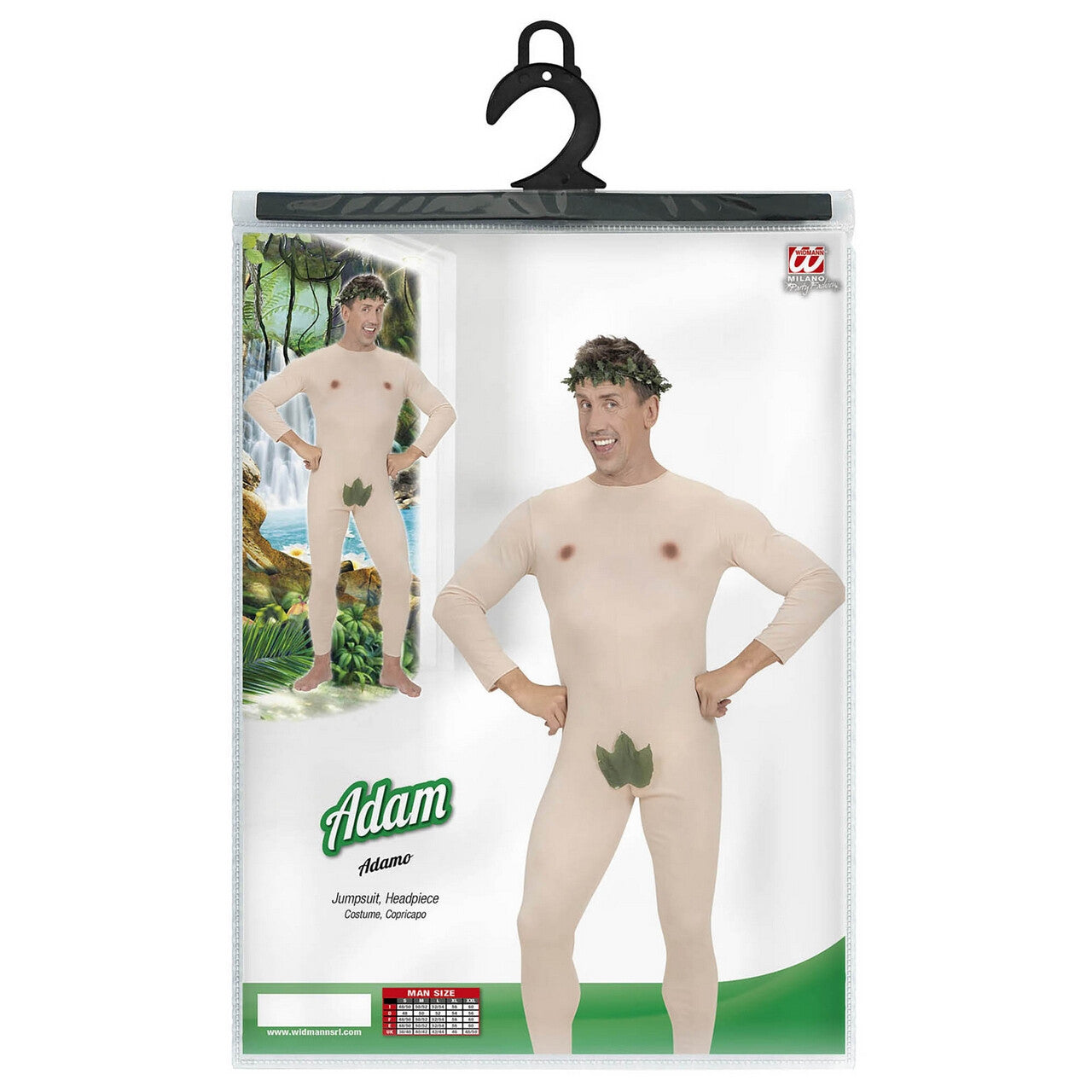 Op deze afbeelding zie je een Kostuums, van het merk Widmann. Adam Tuin Van Eden Kostuum Man